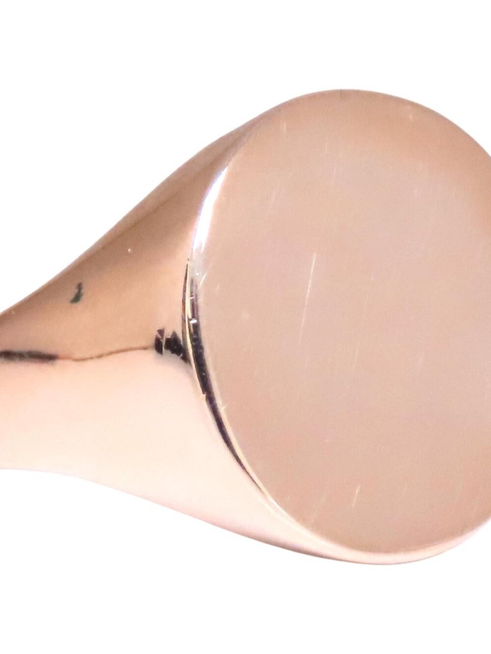 17mm Classic Solid Signet Mens Ring 14kt Gold 12545*